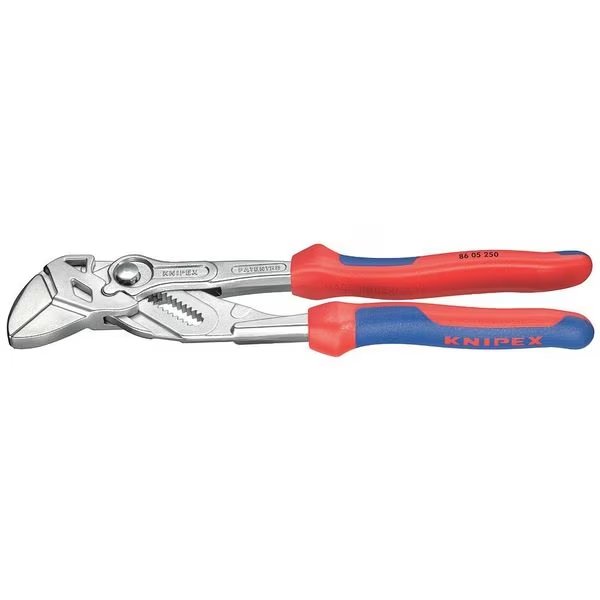 10 in Knipex Cobra Straight Jaw Plier Wrench Smooth, Bi-Material Grip