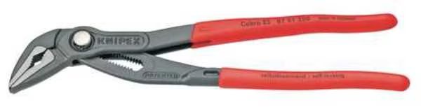 10 in Knipex Cobra V-Jaw Water Pump Plier Serrated, Plastic Grip, Knipex, Mfr#: 87 51 250