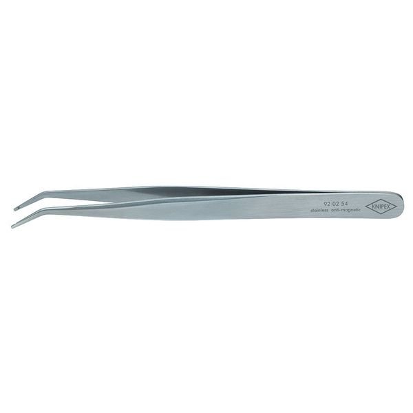 Tweezers, Anti-Magnetic, Angled, 4-3/4 In, Knipex, Mfr#: 92 02 54