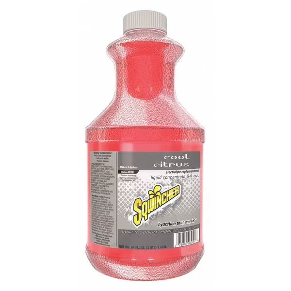 Sports Drink Mix, 64 oz., Liquid Concentrate, Regular, Cool Citrus, Sqwincher, Mfr#: 159030330