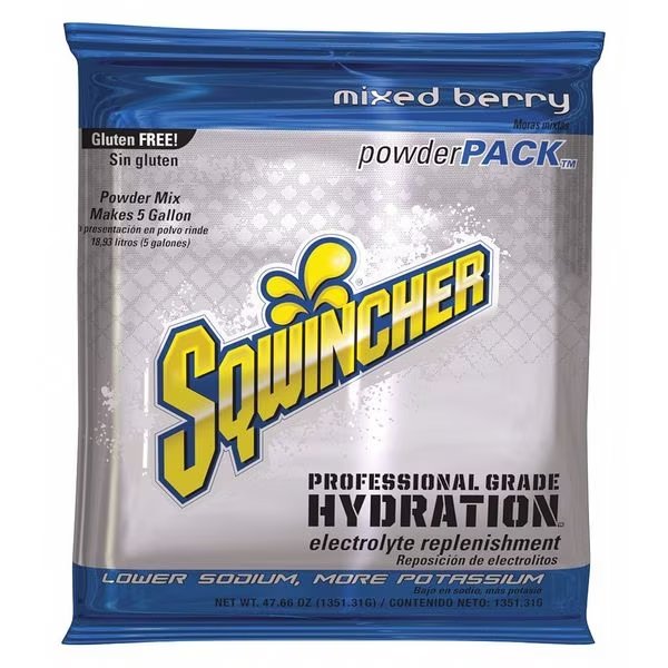 Sports Drink Mix, 47.66 oz., Mix Powder, Regular, Mixed Berry, Sqwincher, Mfr#: 159016400