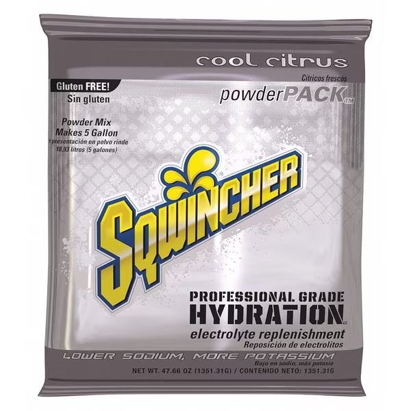 Sports Drink Mix, 47.66 oz., Mix Powder, Regular, Cool Citrus, Sqwincher, Mfr#: 159016402
