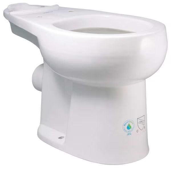 Toilet Bowl, 1.28 gpf, Gravity Fed, Floor with Back Outlet Mount, Round, White, Liberty Pumps, Mfr#: AscentII-RW