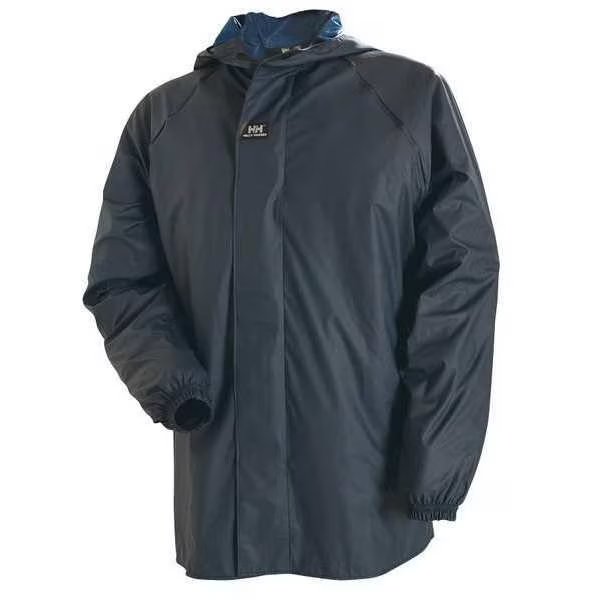 Rain Jacket with Hood, Navy, 4XL, Helly Hansen, Mfr#: 70317_590-4XL