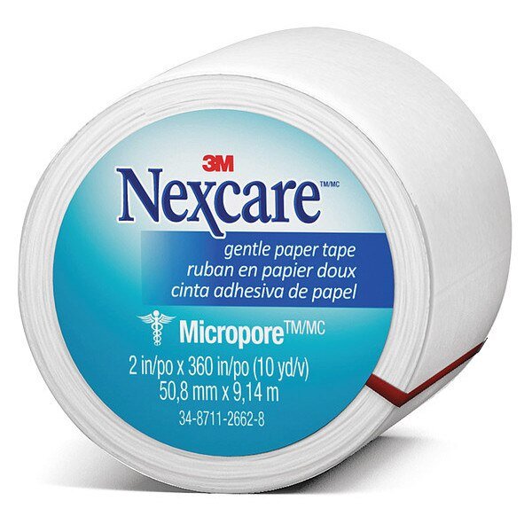 First Aid Tape, Gentle, 2" x 360", PK24, Nexcare, Mfr#: 530-P2