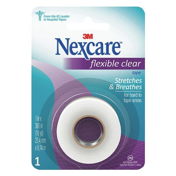 First Aid Tape, Flexible, Clear, 1", PK24, Nexcare, Mfr#: 771-1PK
