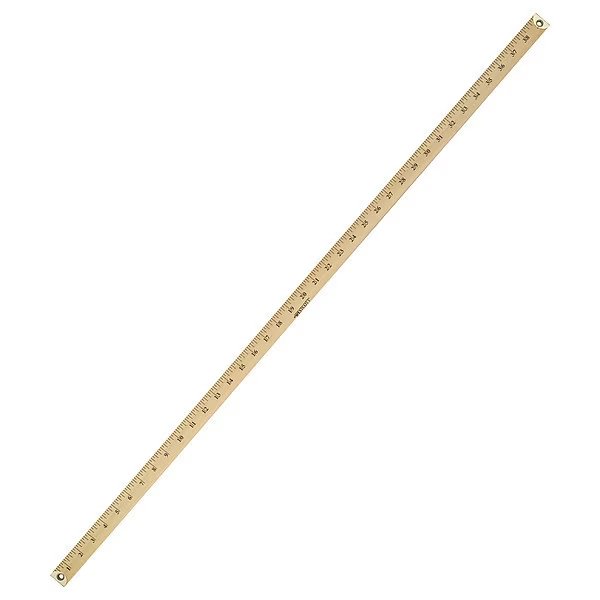Meter Stick, Brass Ends, Clear Finish, Westcott, Mfr#: 10432