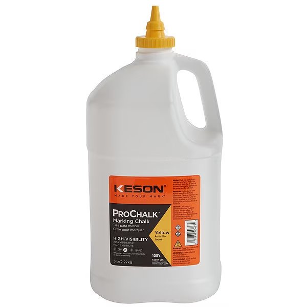 Marking Chalk Refill, Yellow, 5 Lb, Keson, Mfr#: 105Y