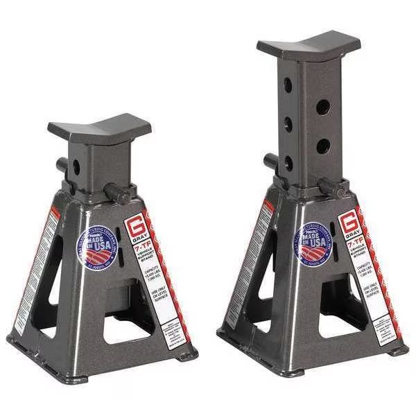 Vehicle Stand, Pin Style, 7 Tons, PR, Gray, Mfr#: 7TF Stands