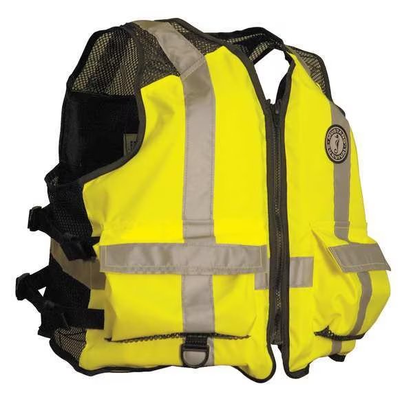 Life Jacket, Yellow/Green, L/XL, Mustang Survival, Mfr#: MV1254T3-239-L/XL-216