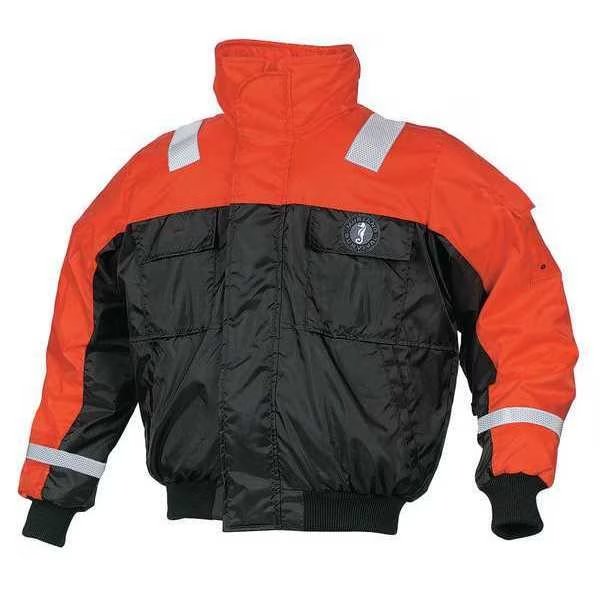 Flotation Bomber Jacket, Org/Blk, L, Mustang Survival, Mfr#: MJ6214T1-33-L-206