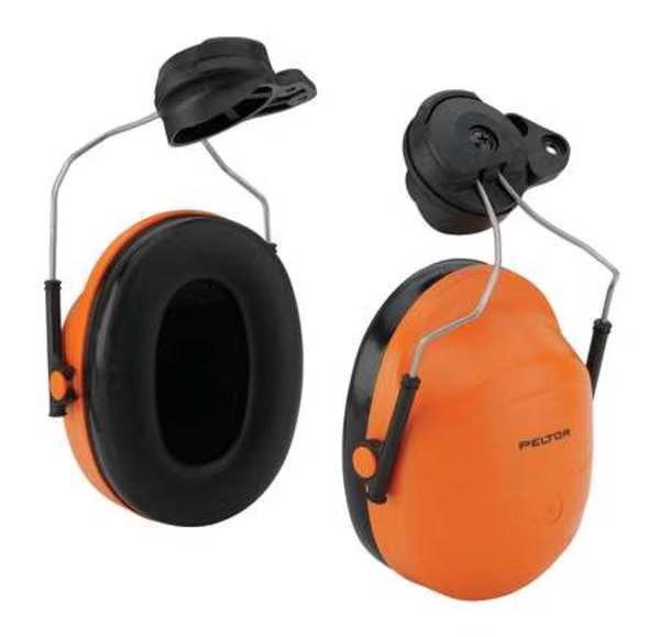 Hard Hat Mounted Ear Muffs, 24 dB, M-100, M-300, Orange, 3M Peltor, Mfr#: 37333