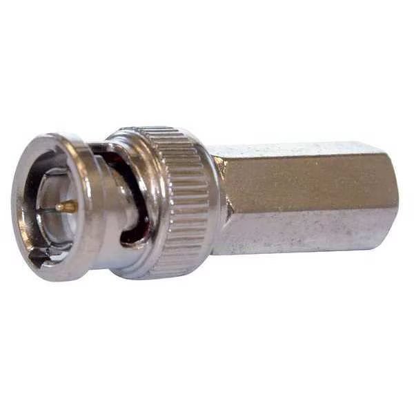 Cable Coupler, BNC/Male, RG6 Coax, PK10, Dolphin Components, Mfr#: DC-UG78-5