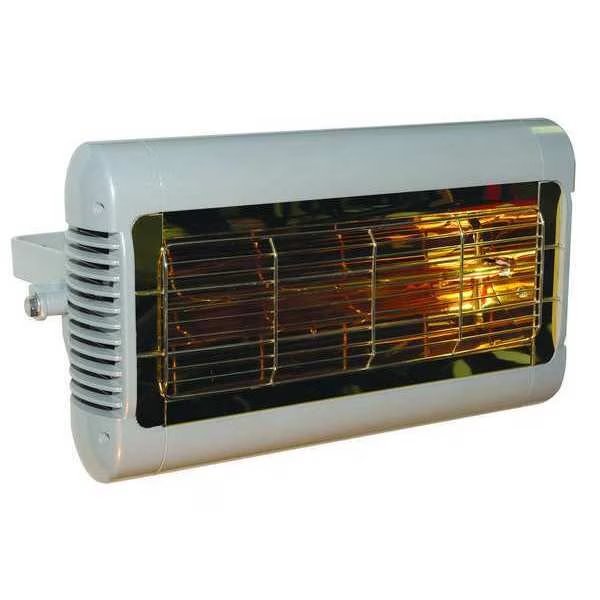 Electric Infrared Heater, Ceiling Suspended, Wall, Aluminum, 120V AC, Solaira, Mfr#: SALPHA15120G