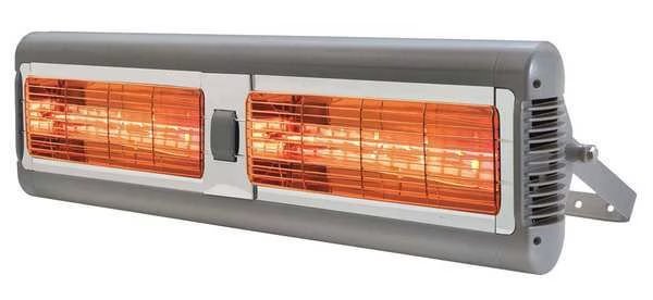 Electric Infrared Heater, Ceiling Suspended, Wall, Aluminum, 4000 W, Solaira, Mfr#: SALPHAH2-40240G
