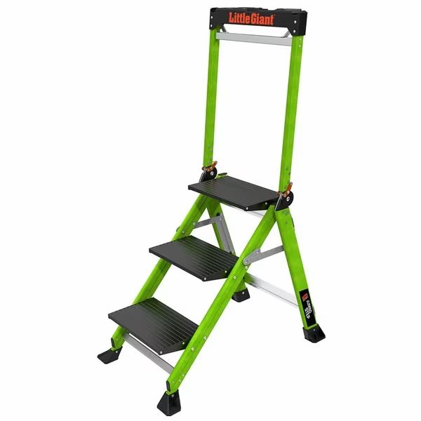 Fiberglass Step Stool, Capacity 375 lb, Little Giant Ladders, Mfr#: 11933