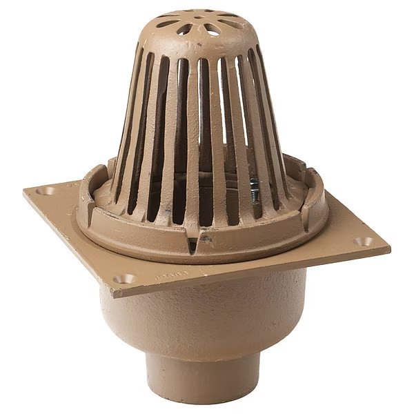 2" Pipe Dia. Cast Iron Roof Drain, Smith Light Commercial, Mfr#: 110-Y02