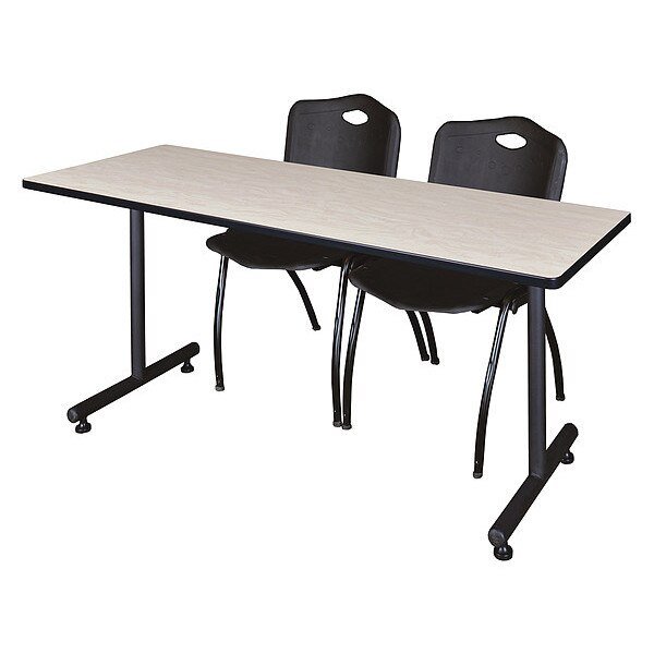 Rectangle Training Table, 60" X 29", Laminate Top, Maple, Kobe, Mfr#: MKTRCT6024PL47BK