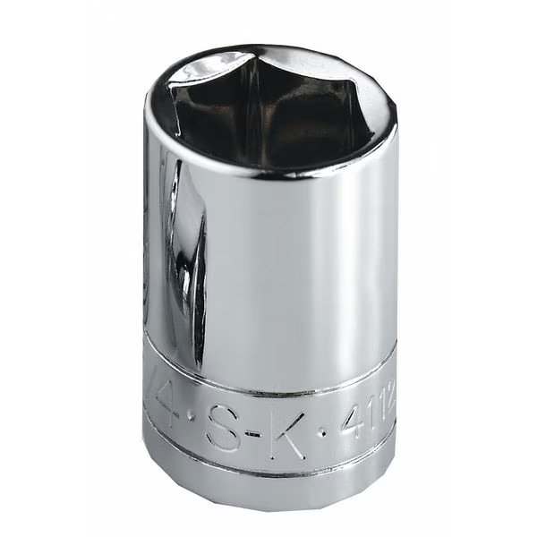 1/4 in Drive, 1/2" 12 pt SAE Socket, 12 Points, Sk Professional Tools, Mfr#: 43916