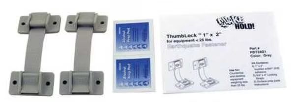 Equipment Fastener, 25 Lbs, Gray, Quakehold!, Mfr#: RD.T2.4G.1