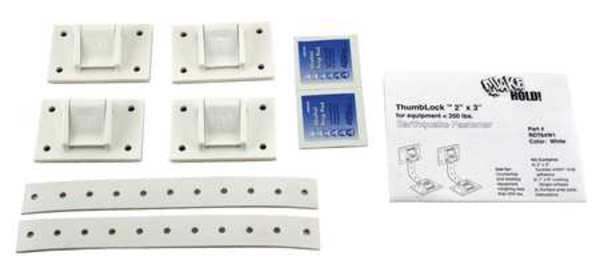 Equipment Fastener, 200 Lbs, White, Quakehold!, Mfr#: RD.T6.4W.1