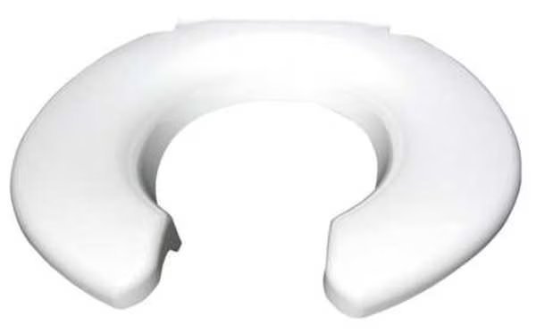 Toilet Seat, Without Cover, ABS plastic, Round or Elongated, White, Big John, Mfr#: 4W