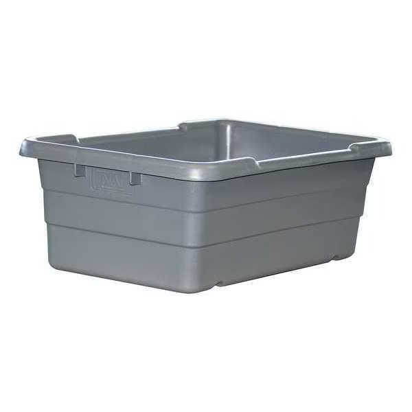 Hang & Stack Storage Bin, Plastic, 16 in W, 8 3/4 in H, 25 in L, Gray, New Age, Mfr#: RGY16825
