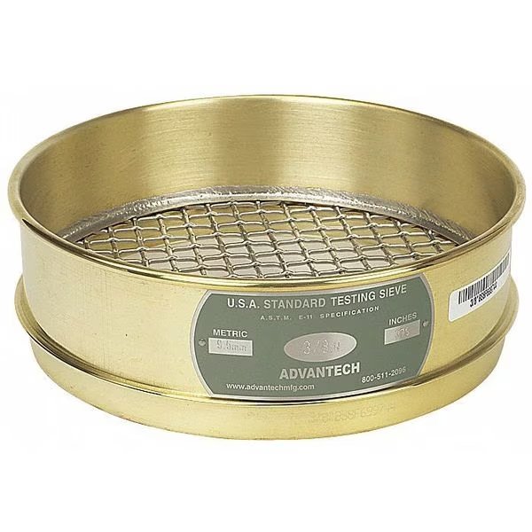 Sieve, 1/4", B/S, 8 In, Full Ht, Advantech, Mfr#: 1/4"BS8F