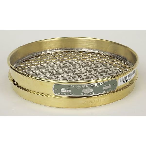 Sieve, #16, B/S, 8 In, Half Ht, Advantech, Mfr#: 16BS8H