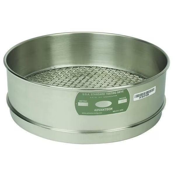 Sieve, 1/4", S/S, 12 In, Full Ht, Advantech, Mfr#: 1/4"SS12F