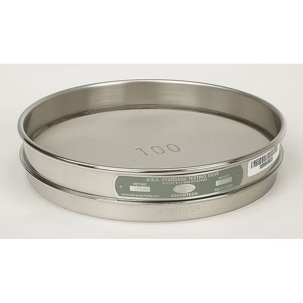 Sieve, #325, S/S, 8 In, Half Ht, Advantech, Mfr#: 325SS8H