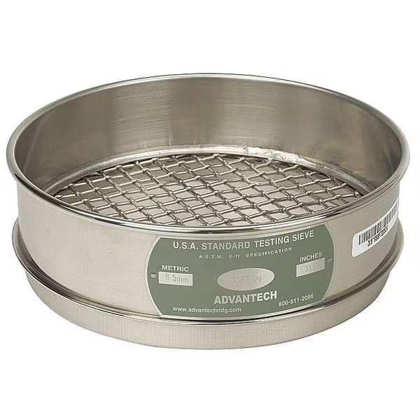 Sieve, 1.00", S/S, 8 In, Full Ht, Advantech, Mfr#: 1.00"SS8F