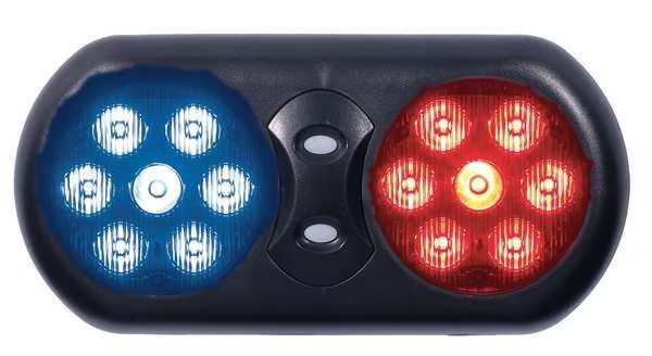 Visor Flip Light, LED, Red/Blue, 11 In W, Code 3, Mfr#: VFP36RB