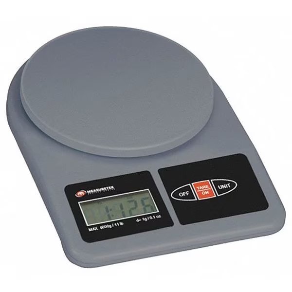Digital Compact Bench Scale 5kg/11 lb. Capacity, Measuretek, Mfr#: 12R973