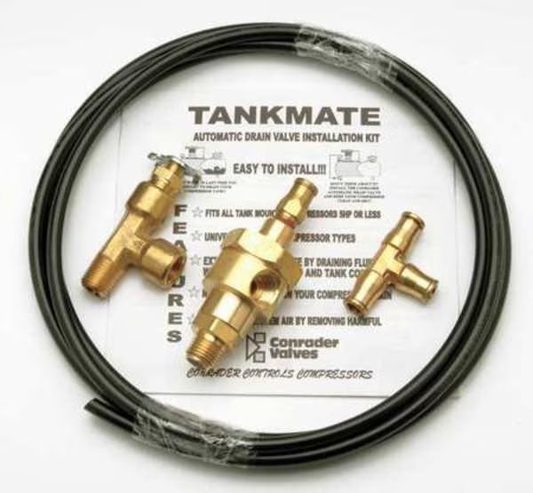 Auto Drain Valve, 1/4 In. NPT, 500 psi, Conrader, Mfr#: WV-1-KIT