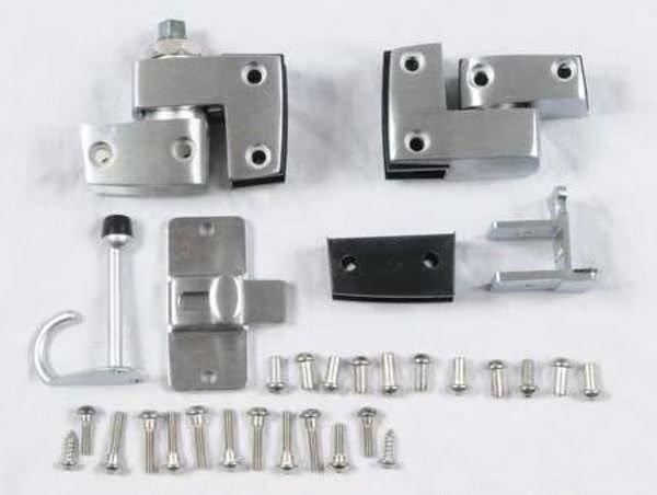 3-1/4" x 3-1/4" Inswing Slide Latch Door Hardware, Aluminum Alloy, Asi Global Partitions, Mfr#: 40-8571005