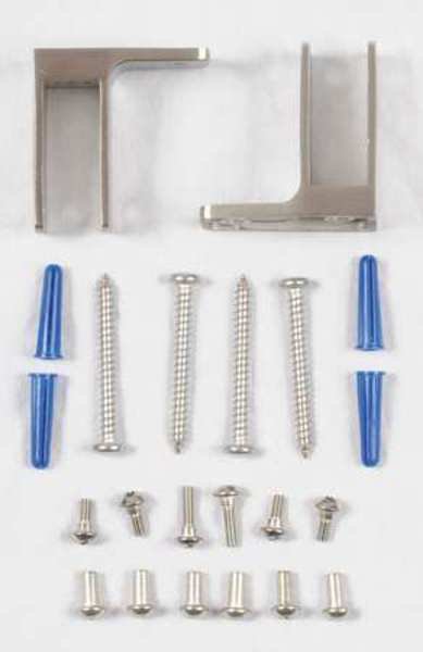2-1/2" x 3-1/2" Wall Pilaster Brkt, Stainless Steel, Asi Global Partitions, Mfr#: 40-8275210