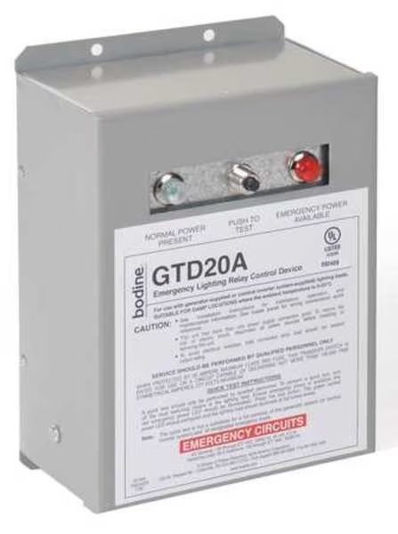 Emergency Lighting Relay Control, Bodine, Mfr#: GTD20AM