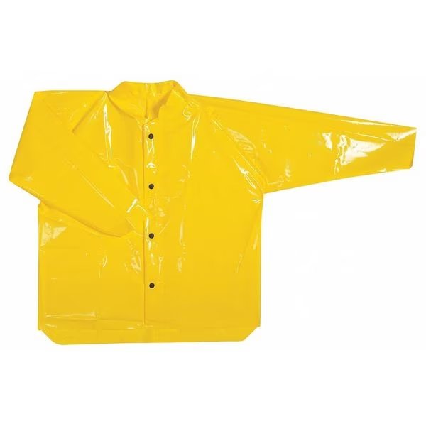 Rain Jacket, Yellow, L, Polyco, Mfr#: 50524