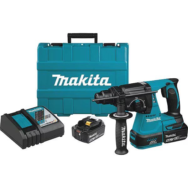 18V LXT® Brushless 1" SDS-PLUS Rotary Hammer Kit (5.0Ah), Makita, Mfr#: XRH01T