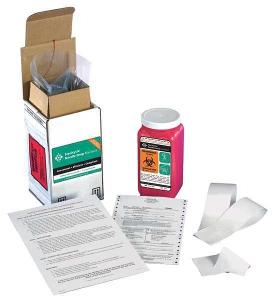 Sharps Mailback System, 1/4 Gal., Red, Stericycle, Mfr#: 1Q1V4