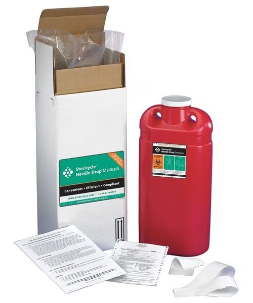 Sharps Mailback System, 3 Gal., Screw Lid, Stericycle, Mfr#: 3G1V4