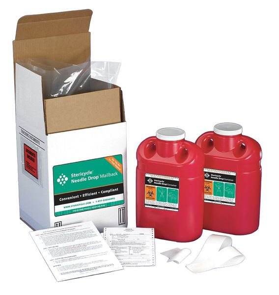 Sharps Mailback System, 2 Gal., Screw Lid, Stericycle, Mfr#: 2G2V4