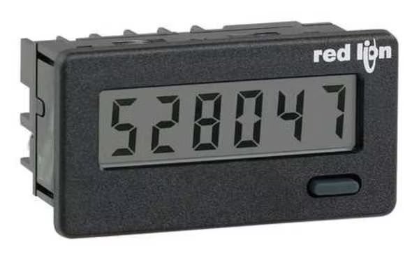 Counter, LCD, 6 Digits, 1.51" D, Red Lion Controls, Mfr#: CUB4L000