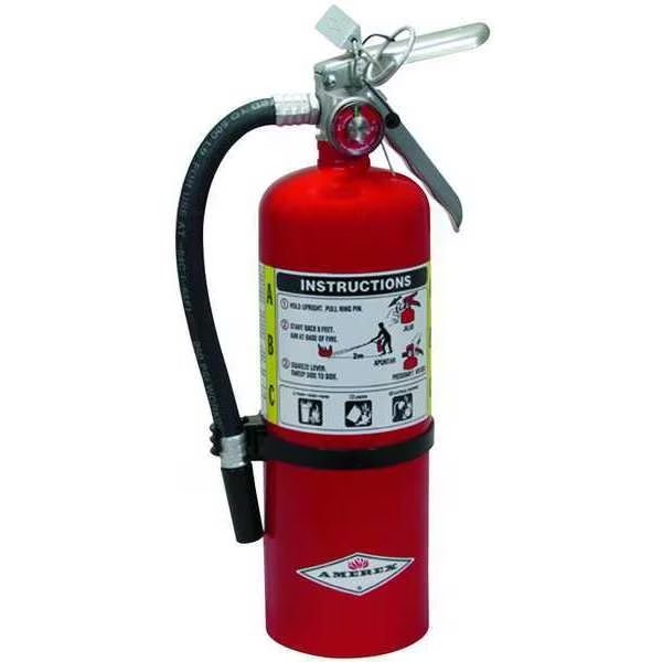Fire Extinguisher, Class ABC, 3A:40B:C, Dry Chemical, 5 lb Capacity, 18 ft Range, Amerex, Mfr#: B402