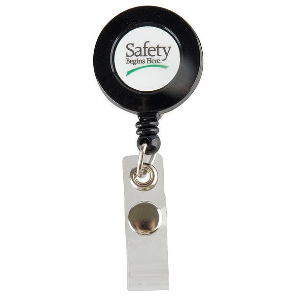 Badge Holder, Safety Begins Here, PK10, Quality Resource Group, Mfr#: 21GBHSH