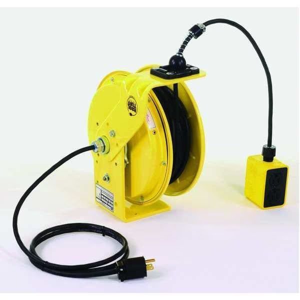 50 ft. 12/4 Extension Cord Reel 16 Amps 0 Outlets 600VAC Voltage, Kh Industries, Mfr#: RTFH4L-WW-B12K