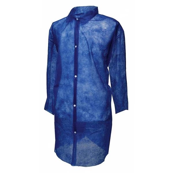 Disp. Lab Coat, 2XL, Poly, Blue, PK30, Action Chemical, Mfr#: PP110B-2X