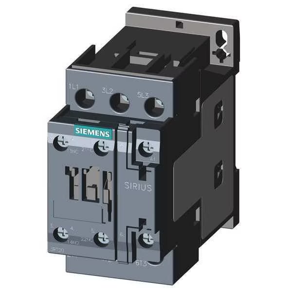 IEC Magnetic Contactor, 3 Poles, 220/240 V AC, 12 A, Reversing: No, Siemens, Mfr#: 3RT20241AP60