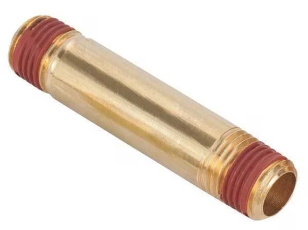 3/8" MNPT x 3-1/2" TBE Brass Long Pipe Nipple, Parker, Mfr#: VS215PNL-6-35